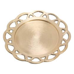 Brass coaster with wavy edges