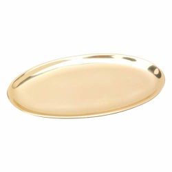 Piatto ovale ottone oro lucido