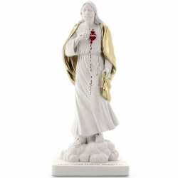 Figurka Serca Jezusowego z Białego Marmurowego Proszku