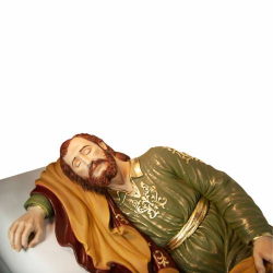 Figurka Śpiącego Świętego Józefa z Kolorowego Marmurowego Proszku