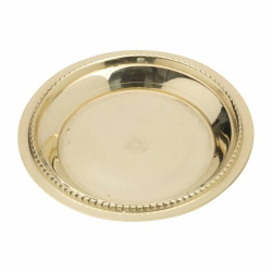 Minicoaster single pearl brass D 7 cm
