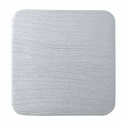 Square silver aluminium candle plate