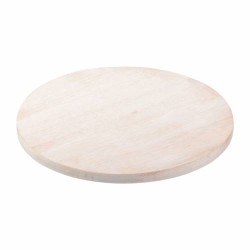 Light mango wood candle plate D 12 cm