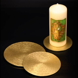 Coaster Alu gold D 14 cm