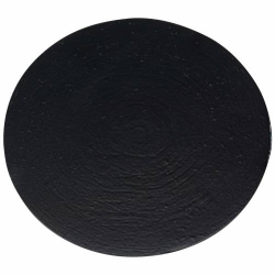 Black aluminium coaster D 10 cm