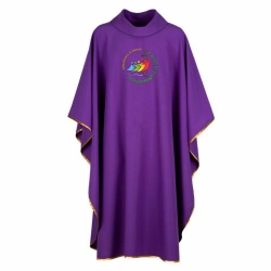 Kasula 4 Kolory Liturgiczne Haft Logo JUBILEUSZ 2025 Rzym