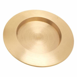 Coaster round matt brass D 14 cm