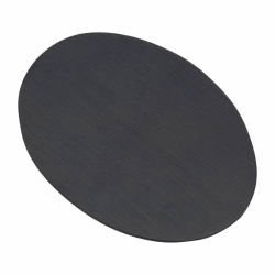 Black aluminium coaster 17x12 cm