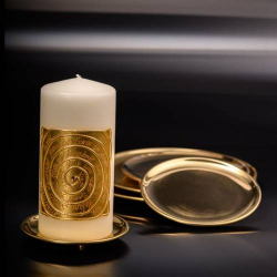 Polished brass coaster D 14 cm