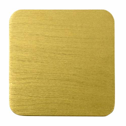 Gold aluminium square coaster