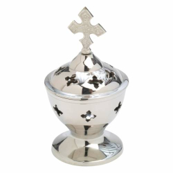 Incense burner with perforated crosses