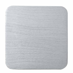 Silver aluminium candle plate
