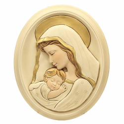 Zagłówek z Proszku Alabastrowego Madonna z Dzieciątkiem