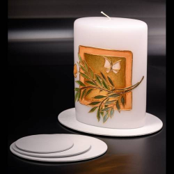 Piatto ovale alluminio bianco 10x8 cm